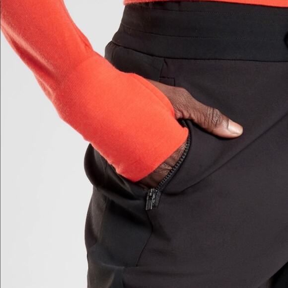 Athleta Headlands Hybrid Trek Jogger Pant Black 4 - Picture 2 of 14